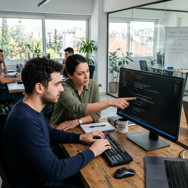 Custom Software Developers Coding